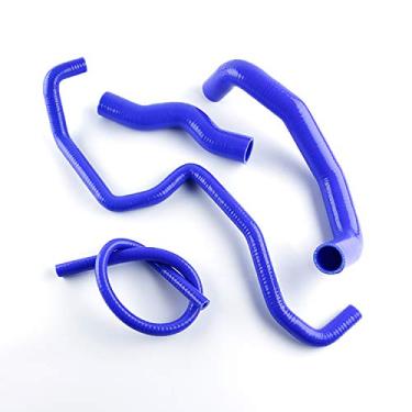 Imagem de LUXERAD Tubo de refrigeração de 3 camadas de 4,5 mm de desempenho de silicone para Nissan 350 Z 350Z 03-06 Infiniti G35 (azul)