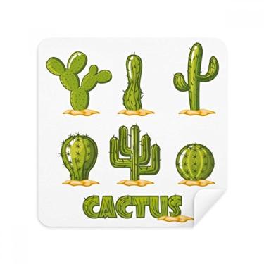 Imagem de Tecido de camurça para suculentas em vaso com estampa de cacto de plantas, tecido de camurça, pacote com 2