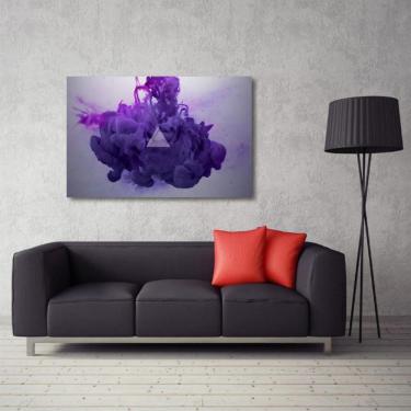 Imagem de Quadro Abstrato Escritório Sala  A com Tela em Tecido