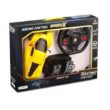 Imagem de Carro Controle Remoto Racing Control Speed X Amarelo Multikids BR1143