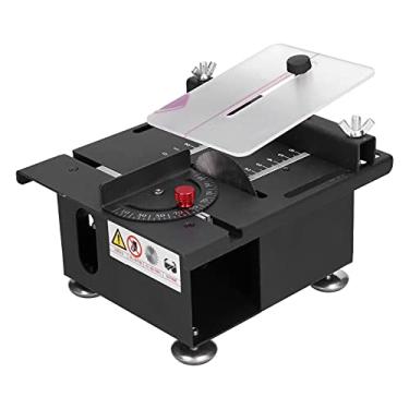 Imagem de Serra de mesa, 63 mm de diâmetro de lâmina 110V-240V 100W 6000r/min Conjunto de máquinas de corte para madeira Design de trilho deslizante para alumínio (#2)