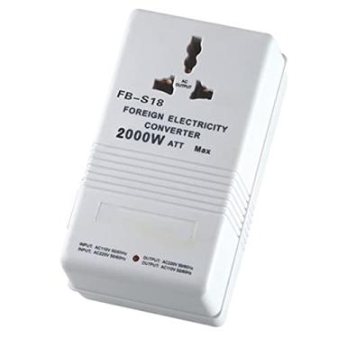 Imagem de Transformador de energia conversor de tensão portátil passo para cima/para baixo (220V para 110V, 110V para 220V) Adaptador de plugue de viagem Essentials Soquete universal, 2000W