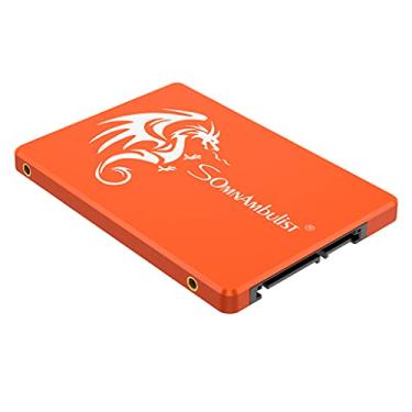 Imagem de Somnambulist SSD 60GB SATA III 6GB/S Interno Disco sólido 2,5”7mm 3D NAND Chip Up To 520 Mb/s (Laranja Dragão-60GB)
