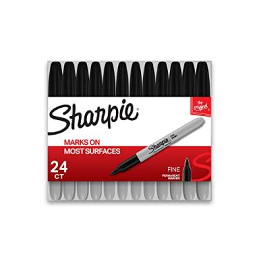 Imagem de Sharpie Marcadores permanentes | ponta fina | preto | 24 unidades