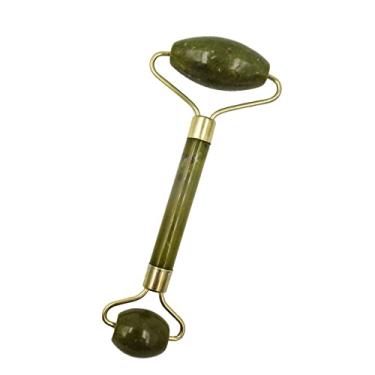 Imagem de Massageador Facial Pedra De Jade Rolo Anti Rugas Cor:Verde