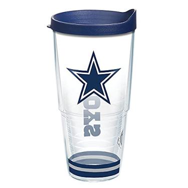 Imagem de Tervis Feito nos EUA com parede dupla NFL Dallas Cowboys Arctic Copo isolado mantém as bebidas frias e quentes, 700 ml, transparente