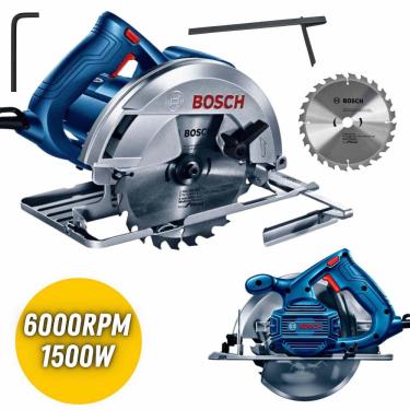 Imagem de Serra Circular Elétrica Bosch GKS150 127V 1500W + Bolsa Para Transporte e Disco Com Víd...
