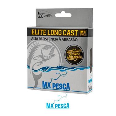 Imagem de Linha MX Pesca MX Elite Long Cast 300m Monofilamento Transparente 0,16mm 3,52kg