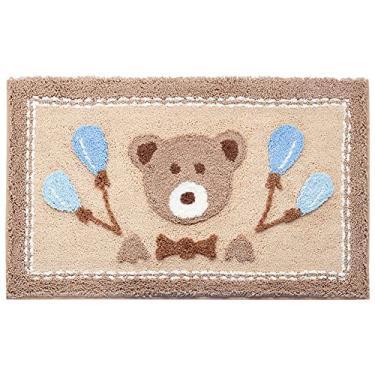 Imagem de SHENGANG Tapete de banho aglomerado para decoração de casa tapete de porta de banheiro absorvente antiderrapante tapete de banho super macio, 04,40x60cm