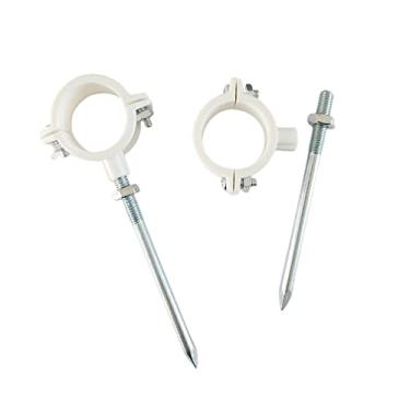 Imagem de TheHeor Gancho de metal de 10 peças, pregos de fixação de grampo em u, prego de tubo de fixação de grampo em u, braçadeiras de tubo de metal de prego, instalação de tubo ou arnês (55mm*27.3mm)