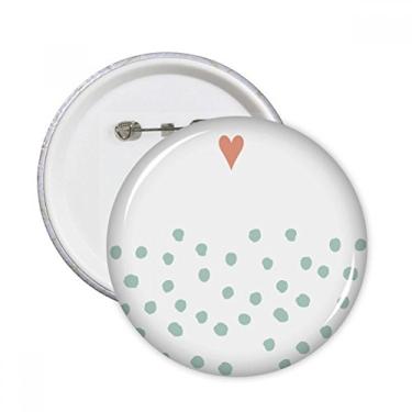 Imagem de Love Abstrato Plantas Arte Padrão Alfinetes Redondos Emblema Botão Decoração Acessório 5 peças