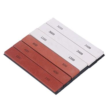 Imagem de 6 Pçs Kit de Pedras de Amolar para Facas, Grão 180, Grão 400, Grão 800, Grão 1200, Grão 2000, Grão 3000