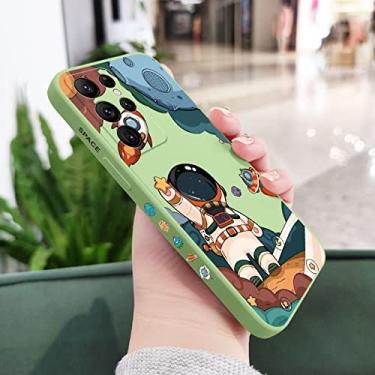 Imagem de Capa de telefone astronauta para Samsung Galaxy S22 S21 S20 Ultra Plus FE S10 S9 S10E Note 20 ultra 10 9 Plus capa, verde claro, para Galaxy S10 Plus