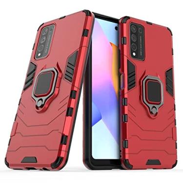 Imagem de YUNCHAO Caixa de telefone Para Huawei Honor 10x Lite PC + TPU Case de proteção à prova de choque com suporte de anel magnético capa para celular