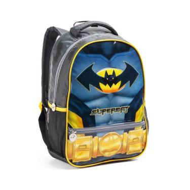 Imagem de Mochila Infantil Escolar Super Batman 20L Impermeavel Presente Menino