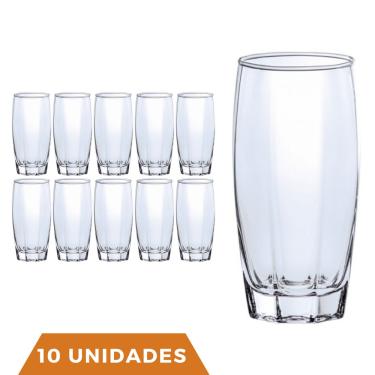 Imagem de Copos de Vidro Jogo com 10 Florence 370ml Transparente Luxo