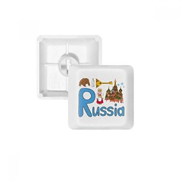 Imagem de Kit de atualização de teclado mecânico PBT com padrão de marco da Rússia National Symbol