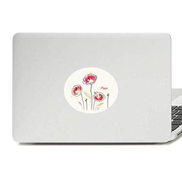 Imagem de Adesivo de notebook com emblema de vinil para decoração de plantas de flores