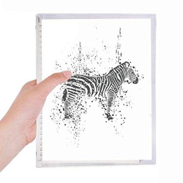 Imagem de Caderno Mexican Pinto Simples Preto e Branco Folhas Soltas Diário Recarregável Papelaria Diário