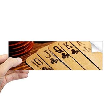 Imagem de DIYthinker Adesivo retangular de para-choque para foto Old Poker Chip Notebook Janela Decalque