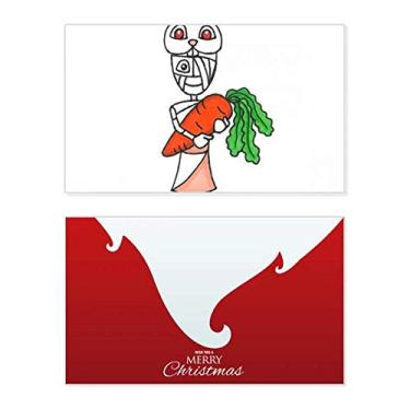 Imagem de Egypt Mummy Horus Rabbit Hat Holiday Holiday Merry Christmas Cartões de parabéns Mensagem de Natal