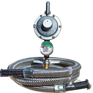 Imagem de FORMAGÁS, Regulador Registro Click 2kg/h visor mangueira inox 5 metros