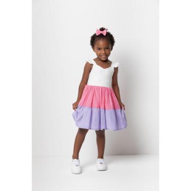 Imagem de Vestido Luxo Infantil Menina Verão Lessa Kids 8032 - Lilás - TAM 1 ANO-Feminino