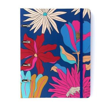 Imagem de Caderno Criativo Argolado Pólen Pautado 17X24 Tropicália Azul, Cicero
