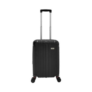 Imagem de Mala de Viagem Bordo Expansiva Avião Bagagem Rígida 4 Rodinhas Dupla 360° Abs Cor:Preto;Tamanho:P