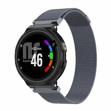 Imagem de Pulseira para Smartwatch Garmin Forerunner modelos 230 235 220 620 630 735 735XT - Nandos-Store (com chave para troca) (Cinza aço)