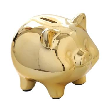 Imagem de IEUDNS Estatueta de Porco de Cerâmica Decoração de Casa Estátua Decorativa Cofrinho para Meninas