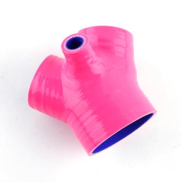 Imagem de JOIUYOLJ Mangueira de admissão de ar do corpo do acelerador de silicone de 3 camadas para Audi S4 RS4 Biturbo A6 B5 2.7T Bi-Turbo (rosa)