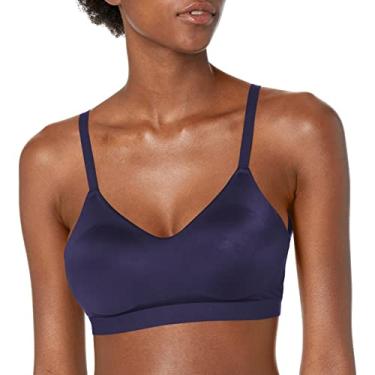 Imagem de Warner's Sutiã feminino Cloud 9 super macio sem fio conversível confortável Rn1041a, Azul noturno, G
