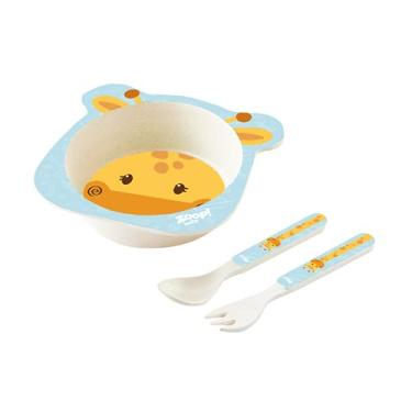 Imagem de Kit Alimentação Bowl Baby 3 Peças Girafa, Zoop Baby