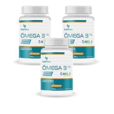Imagem de 3x ômega 3 MEG-3 (18% EPA 12% DHA) 60 cápsulas de 1000mg Tuttiflora