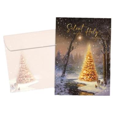 Imagem de Tree-Free Greetings - Cartões comemorativos de Natal - Designs artísticos - 12 cartões + envelopes correspondentes - Feito nos EUA - 100% papel reciclado - 12,7 cm x 17,8 cm - Calmo e brilhante