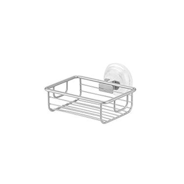 Imagem de InterDesign Saboneteira de sucção para chuveiro de banheiro Classico, prata