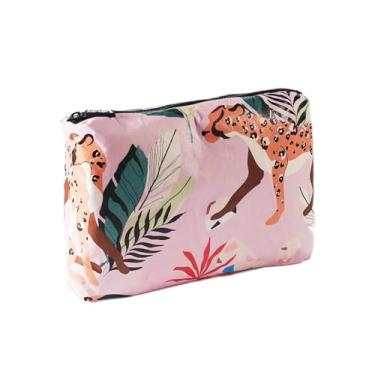 Imagem de L'OLGA COLLECTION Bolsa intermediária | Bolsa de maquiagem leve e reutilizável, artigos de higiene | Bolsa cosmética à prova de respingos, à prova d'água, para viagem, roupa de banho, biquíni com