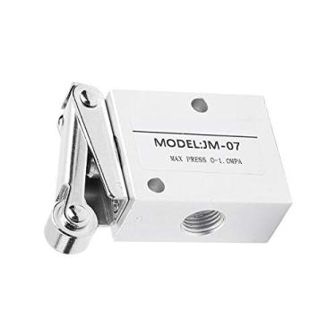 Imagem de Válvula mecânica pneumática PT1/4 com botão de alavanca de rolos, válvula manual de controle de fluxo de ar de 3 vias Ferramentas industriais