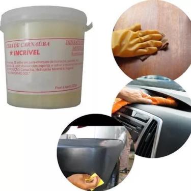 Imagem de Cera Carnauba Restaurar Parachoque Painel Ressecado Plastico - Incrive