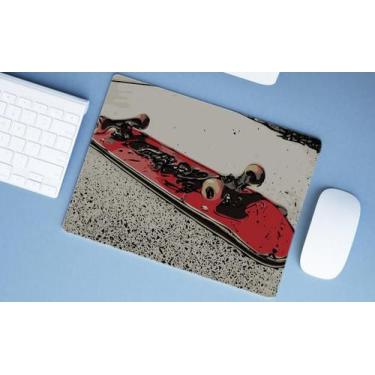 Imagem de Mouse Pad Emborrachado Personalizado Grande Skate Vermelho - Deluzz