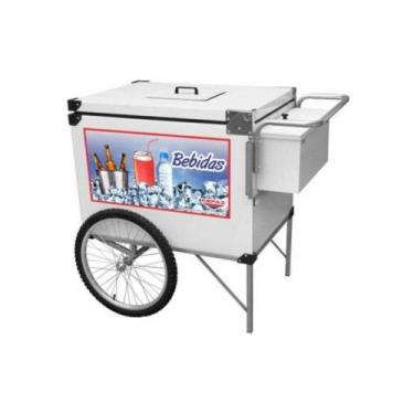 Imagem de Carrinho de Bebidas com Rodas de Bicicleta e Guarda Sol - Cefaz