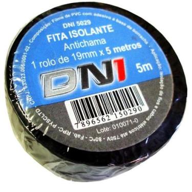 Imagem de Fita Isolante em Pvc Preta Isola Resisente Para Fios Cabos Eletricos a