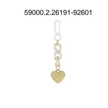 Imagem de Chaveiro Lucky Charm Moleca Para Bolsas e Chaves 59000, Coração dourad