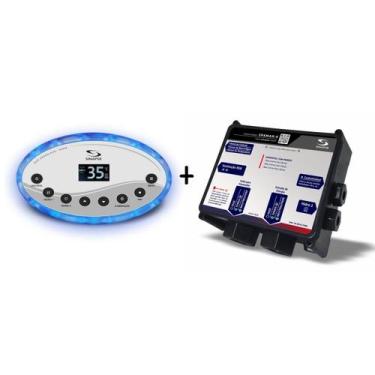 Imagem de Painel Comando Max Cromo Duo + Fonte Spamax-4 Sinapse