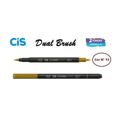 Imagem de Caneta Pincel Cis Dual Brush Pen Aquarelável 13 Ocre
