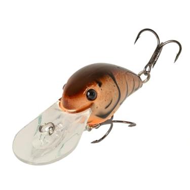 Imagem de Strike King (HCGDAWG10-740) Isca de pesca Gravel Dawg 10, crankbait de mergulho médio, ação oscilante ampla, profundidade de mergulho de 3,5 m, tamanho 4 ganchos agudos de haste curta, gengibre craw