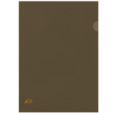 Imagem de Kit Pasta em L Ofício Acp Protetor Documentos C/10 unidades, Fumê