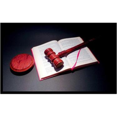 Imagem de Quadro Decorativo Direito Advogados Martelo Livro Lei Escritórios Quar