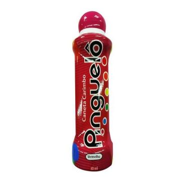 Imagem de Marcador De Bingo Caneta Carimbo Pinguelô 80ml Vermelha - Pinguelo